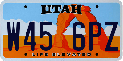 UT license plate W456PZ
