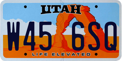 UT license plate W456SQ