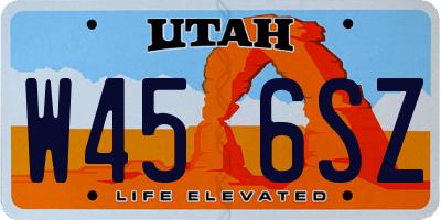 UT license plate W456SZ