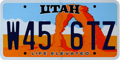 UT license plate W456TZ