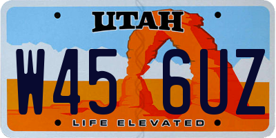 UT license plate W456UZ