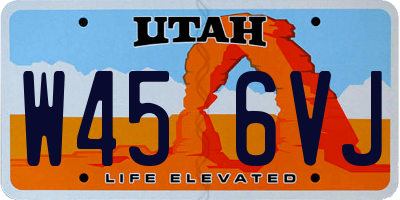 UT license plate W456VJ