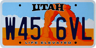 UT license plate W456VL