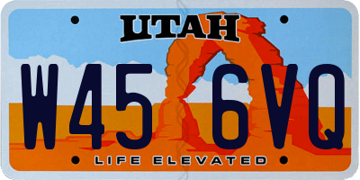UT license plate W456VQ