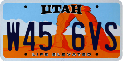 UT license plate W456VS