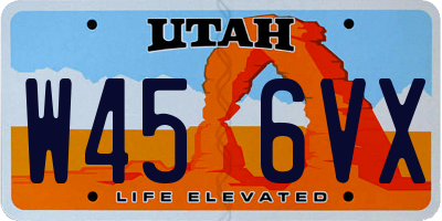 UT license plate W456VX