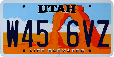 UT license plate W456VZ
