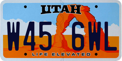 UT license plate W456WL
