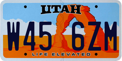 UT license plate W456ZM