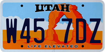 UT license plate W457DZ