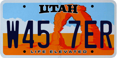 UT license plate W457ER