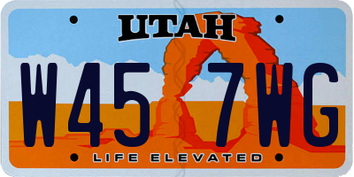 UT license plate W457WG