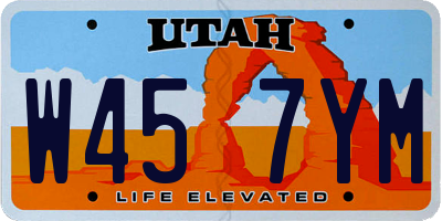 UT license plate W457YM