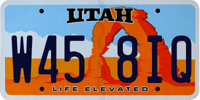UT license plate W458IQ