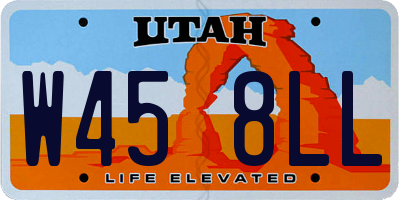 UT license plate W458LL