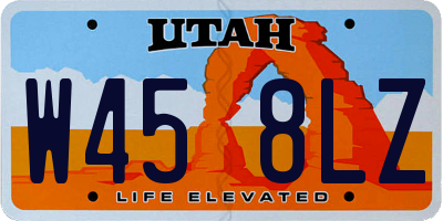 UT license plate W458LZ