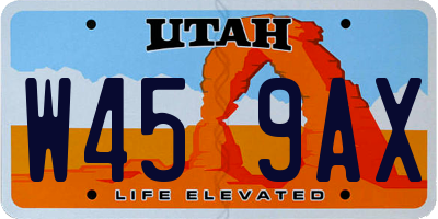 UT license plate W459AX
