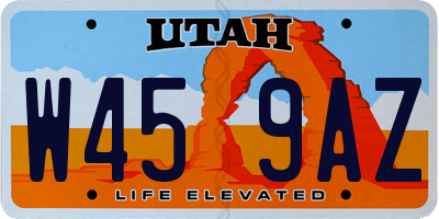 UT license plate W459AZ