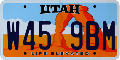 UT license plate W459BM
