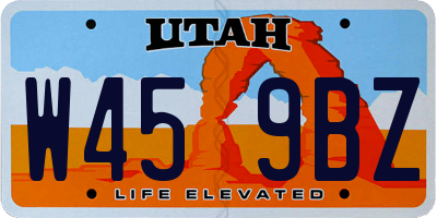 UT license plate W459BZ