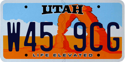 UT license plate W459CG