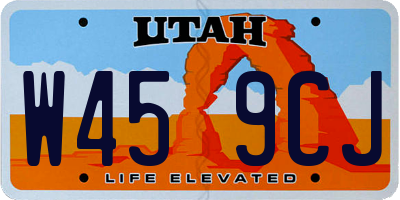 UT license plate W459CJ