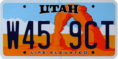 UT license plate W459CT
