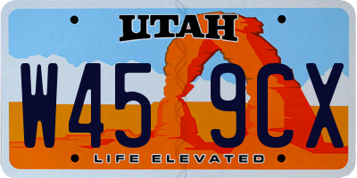 UT license plate W459CX