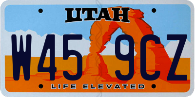 UT license plate W459CZ