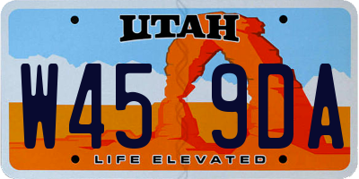 UT license plate W459DA