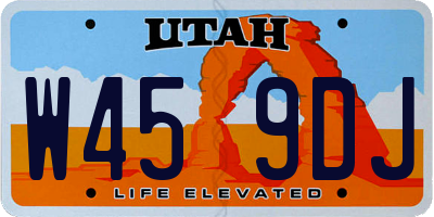UT license plate W459DJ