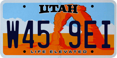UT license plate W459EI