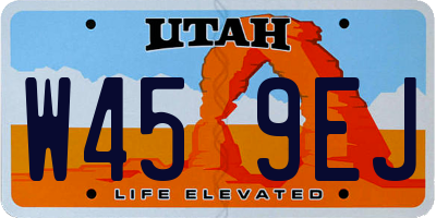 UT license plate W459EJ