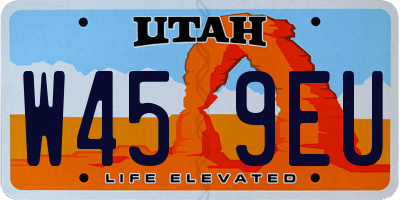UT license plate W459EU