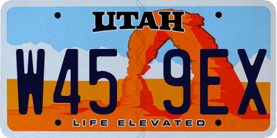 UT license plate W459EX