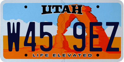 UT license plate W459EZ