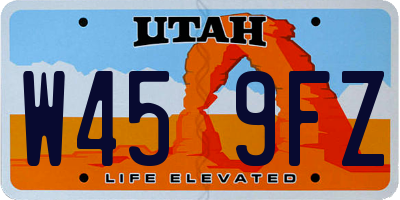 UT license plate W459FZ