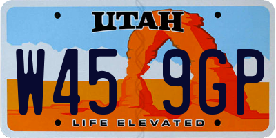 UT license plate W459GP