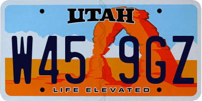 UT license plate W459GZ
