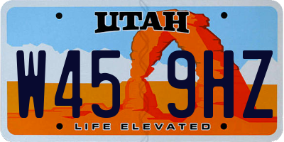 UT license plate W459HZ