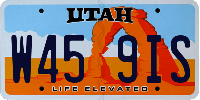 UT license plate W459IS