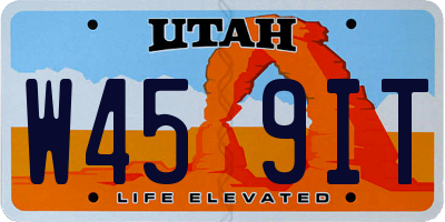 UT license plate W459IT