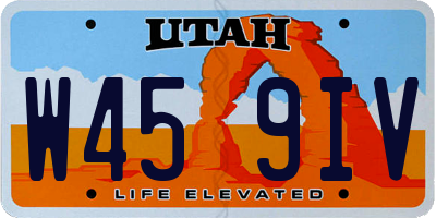UT license plate W459IV