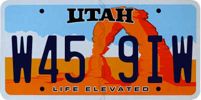 UT license plate W459IW