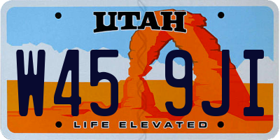 UT license plate W459JI
