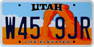 UT license plate W459JR