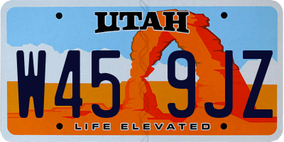 UT license plate W459JZ