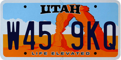 UT license plate W459KQ