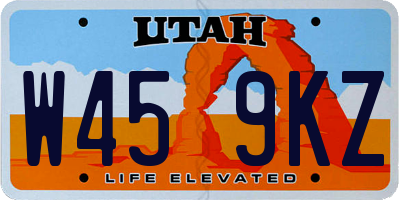 UT license plate W459KZ