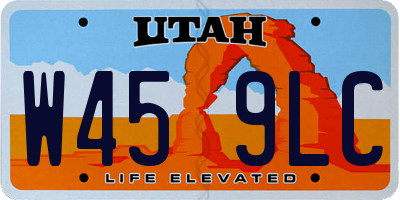 UT license plate W459LC